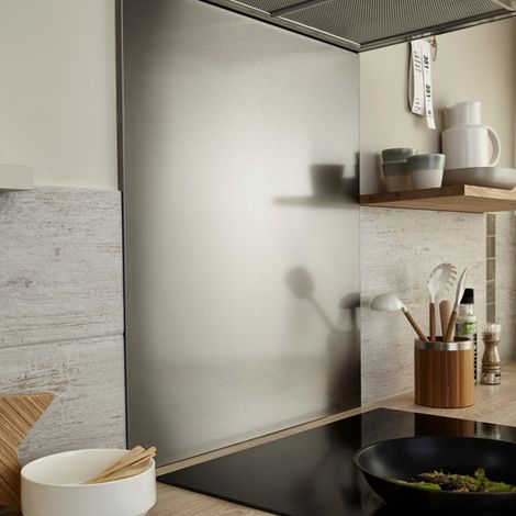 Paraschizzi per cappa aspirante in acciaio inox anti-impronta 60 x 70 cm SANS MARQUE
