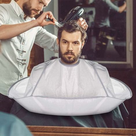 Professioneller Friseurumhang für Haarschnitte, Barbiere und Rasierer, Schirmschürze mit selbstklebendem Verschluss, Haarschneidezubehör für Erwachsene, Friseursalon - Fei Yu (1/4)