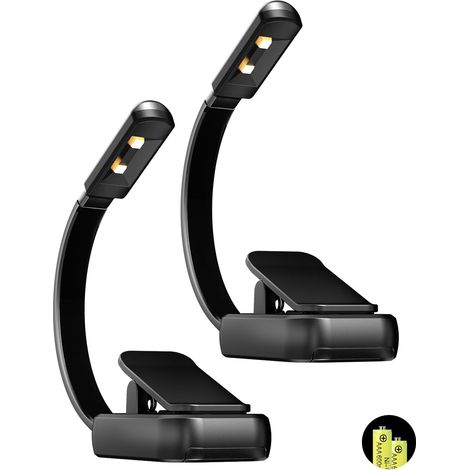 Leselampe – Nachttischlampe – LED-Leselampe mit Klemme – mit AAA-Batterie – 3 Farben und stufenloses Dimmen – tragbar und ultraleicht (1/5)