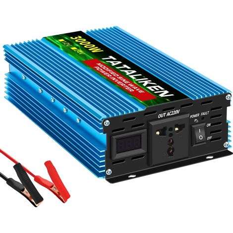 Inversor de potencia, salida de 1000 W, compatibilidad universal, 12 V 3000 W 50 Hz (1/2)