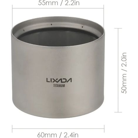 Mini réchaud à alcool léger en titane, idéal pour le camping, la randonnée et le trekking. Réchaud de cuisine portable. (1/5)