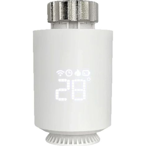 Tête Thermostatique Radiateur, Vanne Thermostatique Connectée Programmable, Thermostat Radiateur Compatible avec Alexa, Smart Life APP Contrôle, Tuya Zigbee Gateway Requis (1/5)