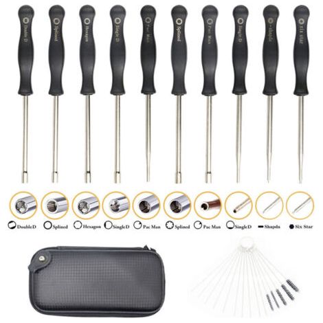 Set de 12 Outils de Réglage de Carburateur Réglage Tronçonneuse Tournevis Reglage Carburateur Tronconneuse 2 Temps Tournevis Pacman/Single D pour Poulan Husq STHIL Echo Débroussailleuse (1/5)