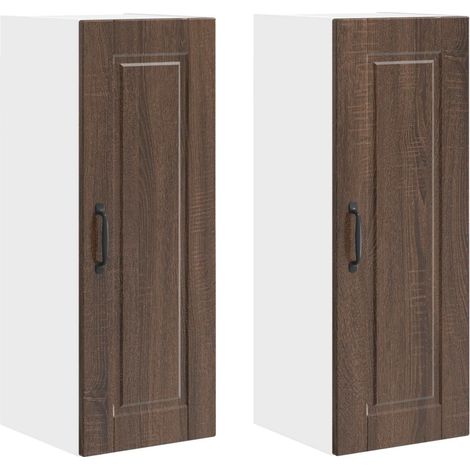 Maison Exclusive - Armadietto a muro PORTO 2 pcs Rovere Marrone 30 x 31 x 80 cm