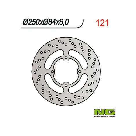 Disco freno posteriore Suzuki GS 500E/F GSX 600/750F NG 250x84x6 1989-2008