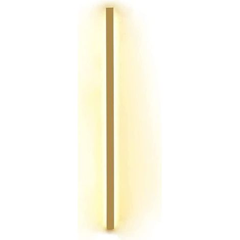 Applique murale LED minimaliste moderne, bande longue de 100 cm à lumière chaude en aluminium pour chambre ou couloir (1/5)