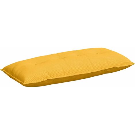 Back Pillow Light Yellow 120 x 50 cm Corduroy Fabric vidaXL