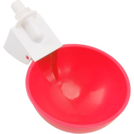 10 Pièces Bec Abreuvoir G1/8 Filetage Mâle Épais Automatique pour Volailles, Cailles et Oiseaux Rouge