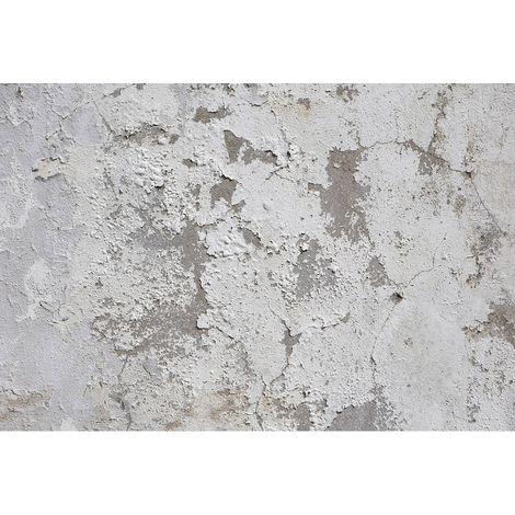 Papier peint panoramique gris intissé pour salon | Tapisserie panoramique imitation mur en béton peint | Papiers peints panoramiques originaux - 270 x 400 cm (4 pièces) (1/2)
