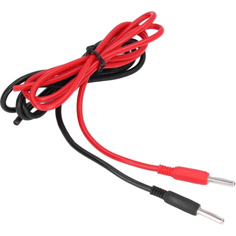 Câble de test à ressort 4mm, paire rouge et noire, tige de mesure, lot de 2, pour banc d'essai. (1/5)