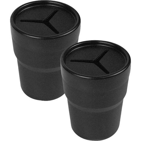 Porte-stylo auto compact - Lot de 2 en PVC noir, accessoire voiture pratique et gain de place (1/5)