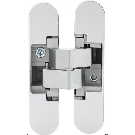Charnière invisible pour portes, Lot de 2 charnières invisibles pour portes lourdes (1/4)