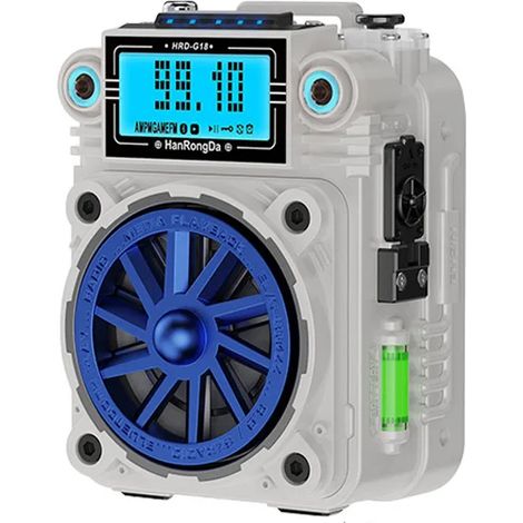 Mini radio FM portable 76-108 MHz, radio DSP portable, réveil, enceinte Bluetooth sans fil en métal, lecteur de musique sur carte TF, contrôle par application. (1/5)