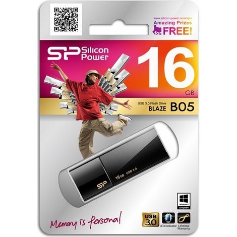 Silicon Power Blaze B05 unità flash USB 16 GB USB tipo A 3.2 Gen 1 (3.1 Gen 1) Nero (1/5)