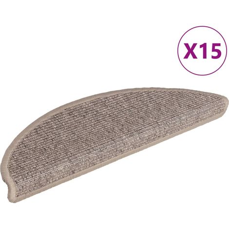 15 pcs tapis d'escalier autocollants, tapis de marches 56x17x3 cm beige foncé orwe33656 DESIGN IN (1/4)