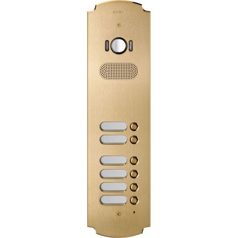 VIMAR - 41626 Patavium 2F+ Plaque A/V 6 boutons. Laiton