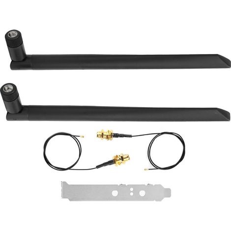 Cavo da IPEX4 a SMA (2 pezzi) per estensione Bluetooth WiFi M.2 esterna, 2 antenne da 8 dB (1/5)