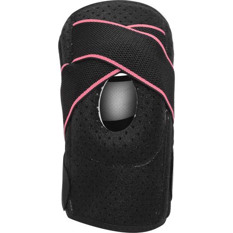 Genouillères de Sport Réglables Respirantes avec Stabilisateurs Latéraux pour Déchirure du Ménisque Hommes Femmes Rose (1/5)