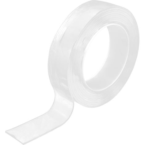 Ruban adhésif double face multifonction, sans couture, amovible et lavable, pour intérieur et extérieur, 3 mètres (9,8 pieds) (1/5)