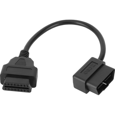 Câble rallonge OBD2 16 broches vers 16 broches, adaptateur coudé pour outil diagnostic auto, connecteur 0,3m (1 pied) (1/5)