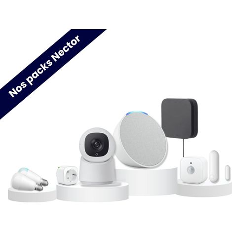 Starter Pack Logement connecté - Echo Pop Amazon Alexa / Blanc