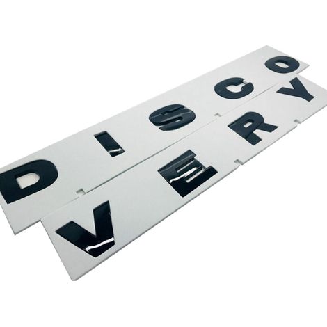 10 pegatinas 3D brillantes negras con la letra DISCOVER para el capó delantero y trasero del coche.