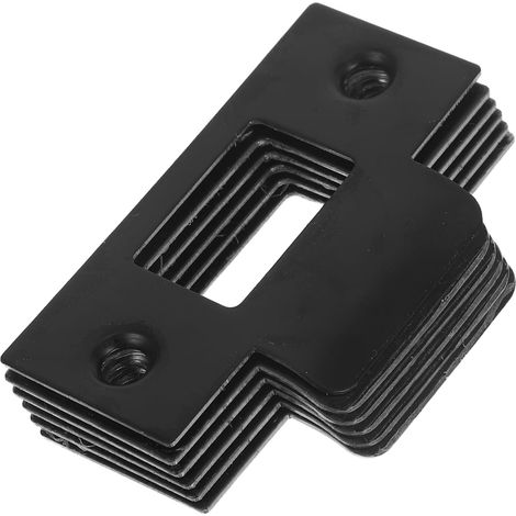 de 6 plaques de renfort en acier inoxydable noir pour
