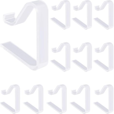 Ensemble de 12 Pinces à Nappe en Plastique Transparent, Adaptées aux Tables de 3,5 à 5 cm d'Épaisseur, pour, Mariages, Restaurants et accroche Nappe tablepince Nappe tableUtilisation (1/5)