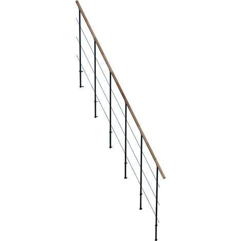 Minka Zweites Geländer für die Raumspartreppen Quatro, Quatro Turn, Style und Style Turn Buche Schwarz