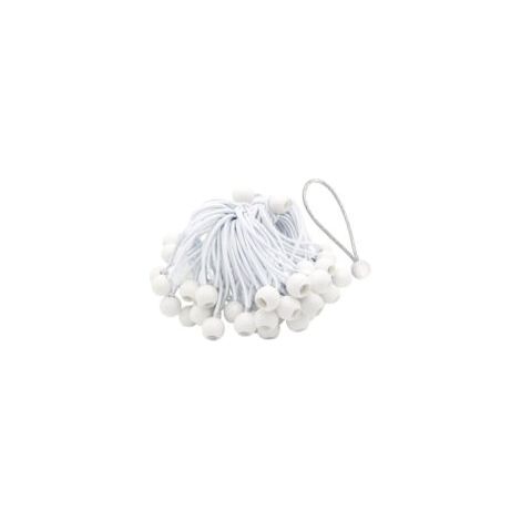 Confezione da 50 corde elastiche lunghe con anelli per tende, gazebo, striscioni e teloni.