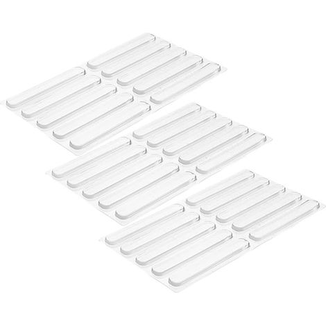 30 butées murales pour canapé - métal/silicone - transparent (1/5)