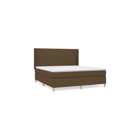 Sommier à lattes de lit avec matelas Marron foncé 180x200 (1/5)
