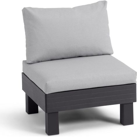 Set Divanetto Poltrona da Giardino Elements + Cuscino Grey 65 x 74 x 73 cm (1/5)