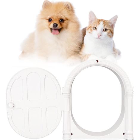 Porte pour Chat Arquée, Grande Porte Intérieure en Abs pour Chat, Porte pour (1/5)
