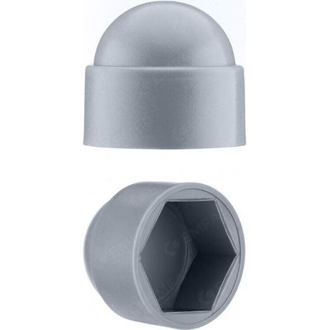 M10 Mutternabdeckungen für 17mm Schraubenschlüssel Grau 50 Stück. (1/5)