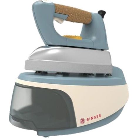 Singer SVP SHG 2628 - Ferro da stiro con caldaia potenza 2200 W pressione 4 bar autonomia continua serbatoio 12 L colpo vapore potente piastra antiaderente colore Bianco-Blu