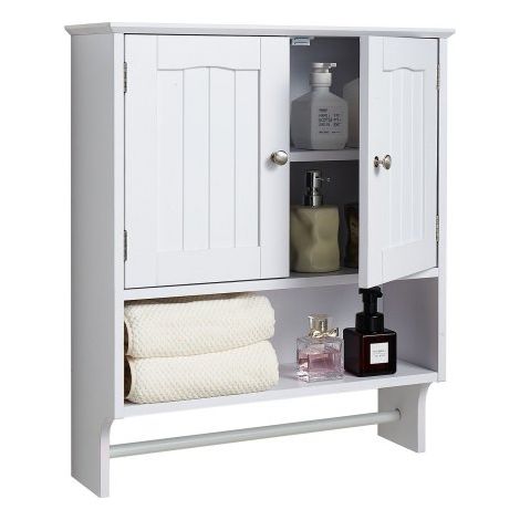 Armoire murale de salle de bain - 2 portes et étagère réglable (1/5)