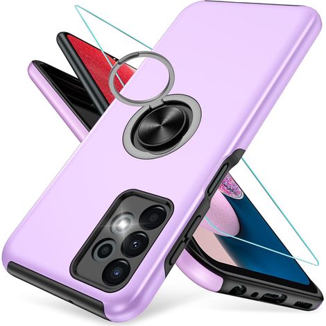 CUSTODIA COVER PER SAMSUNG GALAXY A13 4G VIOLA CON ANELLO SOLID (1/5)
