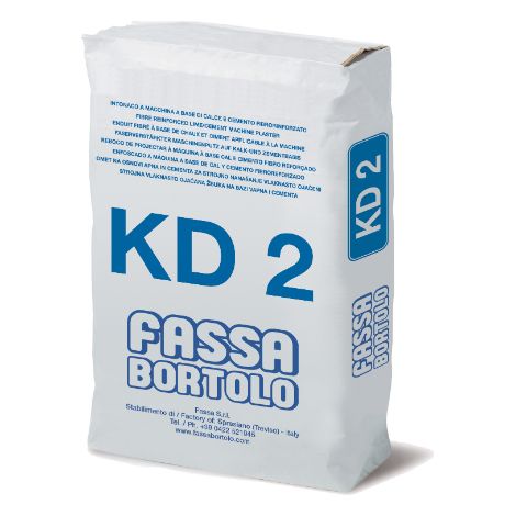 Kd 2 intonaco fondo fibrorinforzato calce cemento interni esterni 25 kg fassa