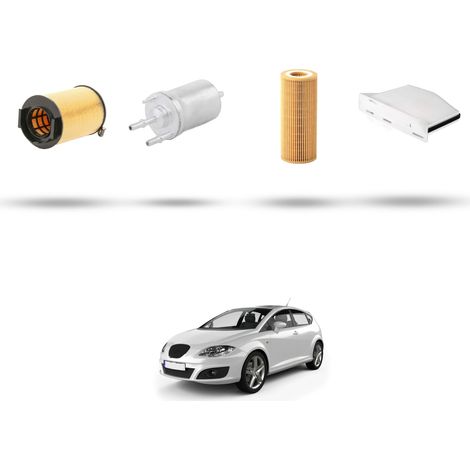 Kit tagliando 4 filtri compatibile con Seat Leon II (1P1) 2.0 FSI 110kw dal 2005 al 2010 (1/5)