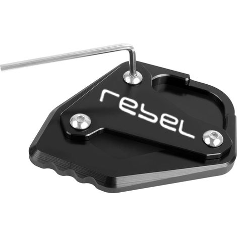 (Noir) Compatible avec HONDA REBEL CMX1100 CM1100 CMX 1100 2020-2022 Moto - Béquille latérale CNC - Extension de support - Plaque de support agrandie maxpower (1/4)
