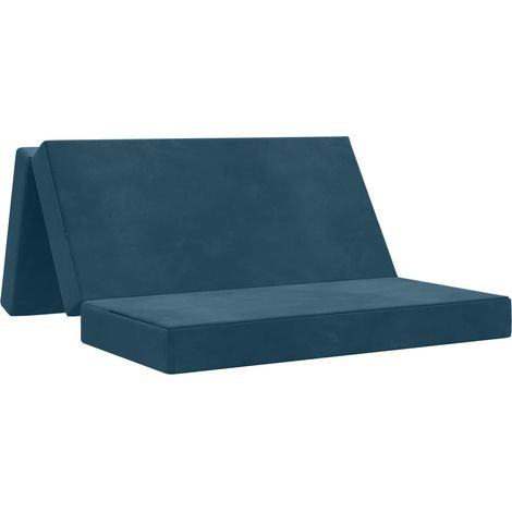 Maison Exclusive - Divano Letto Pieghevole 140 x 67 x 45 cm Blu (1/5)