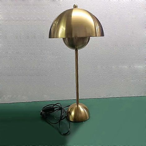 Lampe de bureau LED champignon, lampe de bureau en forme de bouton de fleur, rechargeable, trois lumières réglables, économie d'énergie (1/5)