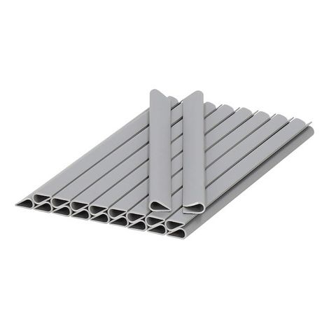 Clips de Sujeción para Mallas de Jardín y Balcón 20 uds. Gris (1/5)