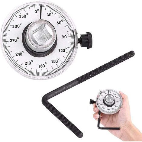 Misuratore di angolo di coppia da 1/2", chiave dinamometrica con angolo di azionamento regolabile a 360 gradi per riparazioni automobilistiche (1/4)