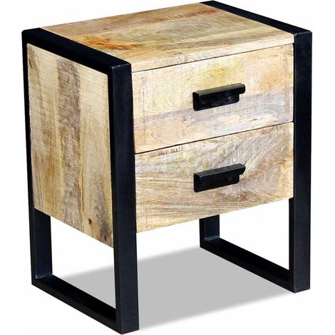 Maison Exclusive - Beistelltisch mit 2 Schubladen Mango Holz 43x3