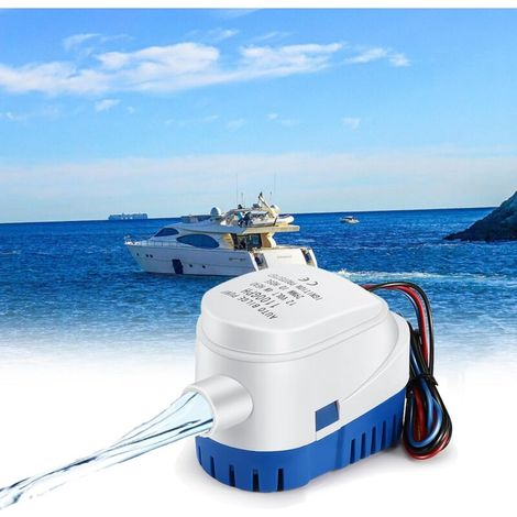 AMXCNOY 12V Wasserpumpe, automatische Bilgepumpe 1100 gph/70 lpm, Schiffsbilgepumpe, Tauchpumpe, Bilgewasserpumpe mit Schwimmerschalter (1/4)