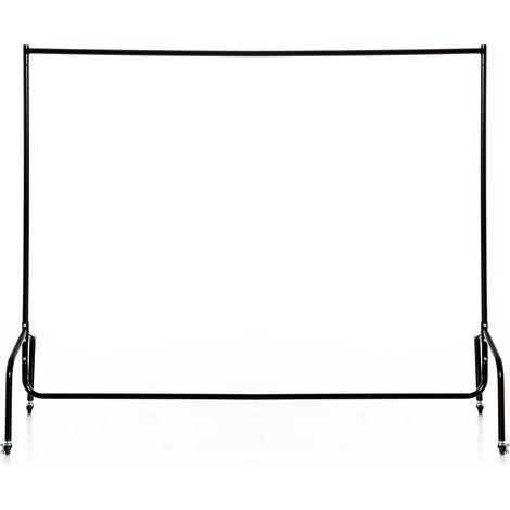 Portant à vêtements à roulettes, barre de penderie robuste, capacité de charge 140 kg, 180 x 60 x 170 cm, portant en acier noir