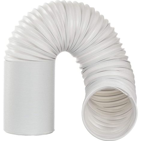 Tuyau d'aération flexible en PVC de 2 m de long pour climatiseurs portables, installation sur comptoir, diamètre 13 cm (1/4)