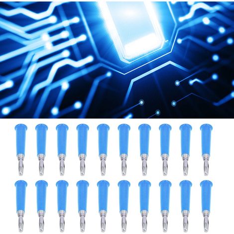 J.10011 Geschweißter vierblättriger Bananeneinsatz, 4 mm, trompetenförmiger Bananeneinsatz, 4 mm, 100 Stück pro Packung, blau. (1/5)